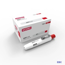 MORRIS JUSTCLICK 2mm Whiteboard Marker- Red